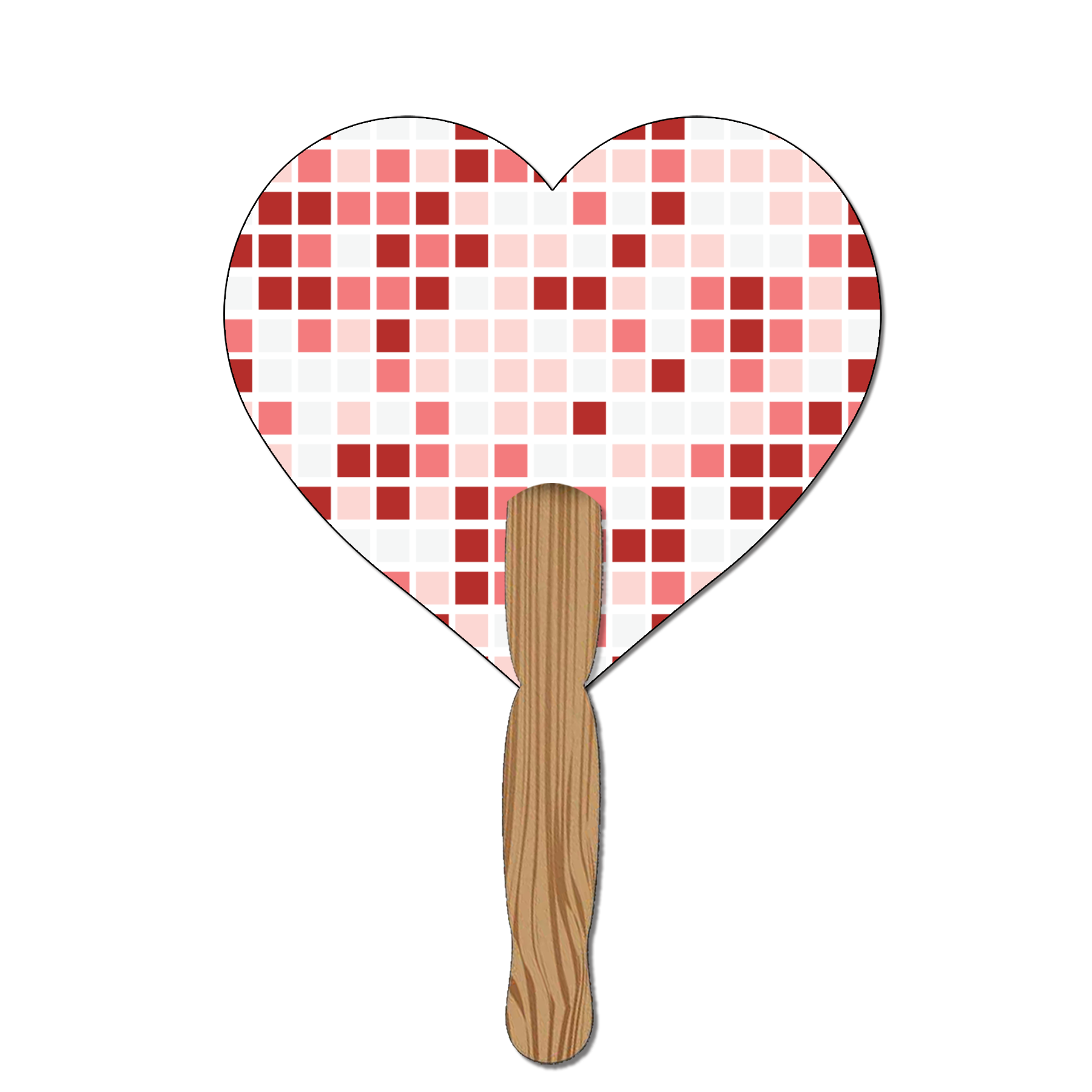 Hand Held Paper Fan - Heart